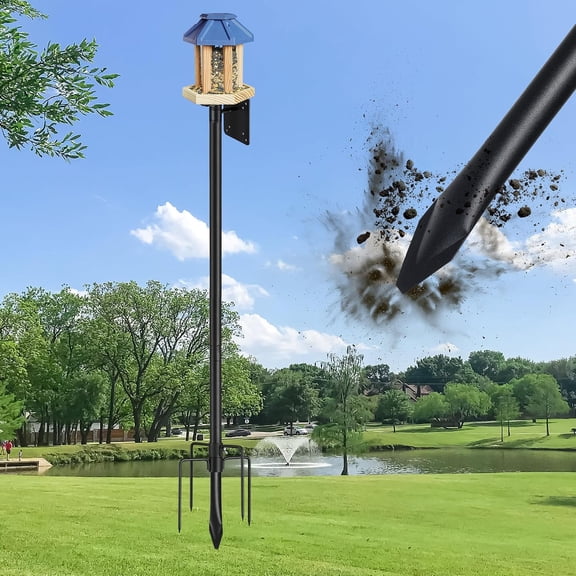 CHEASYOU Bird House Pole 75 inch with Bracket, Adjustable Heavy Duty Bird Feeder Pole