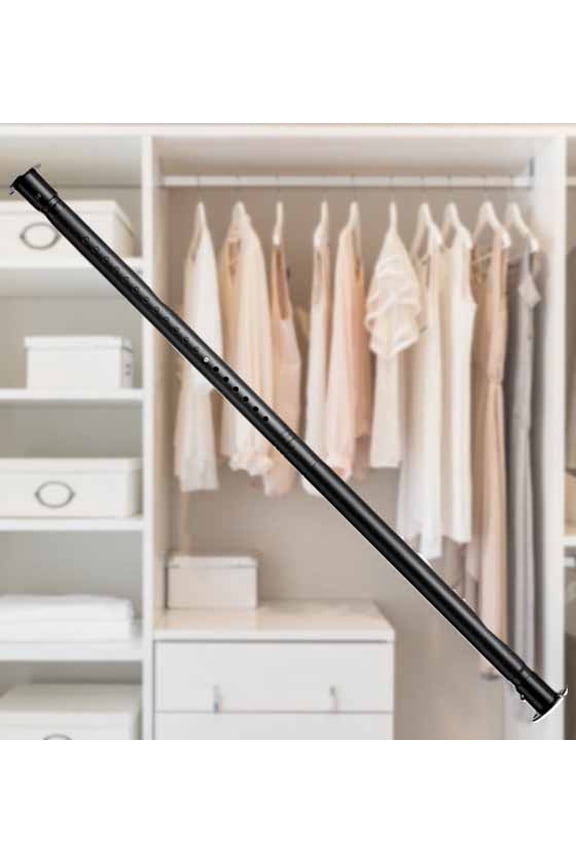 Closet Rods for Hanging Clothing 17-55 inch, Adjustable Heavy Duty Closet Hanging Rod for Closet Garment Organizer Rack, Shower Curtain Rods