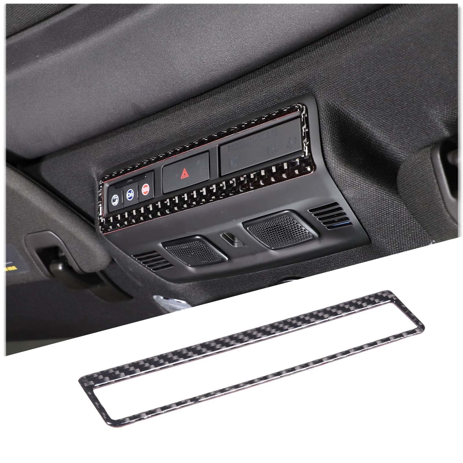 CHEAYAR Soft Real Carbon CM31 Fiber Car Warning Light Switch Frame Trim ...