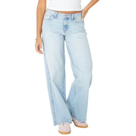 Celebrity Pink Women's and Women's Plus Baggy Wide Leg Jeans, Sizes 1-24