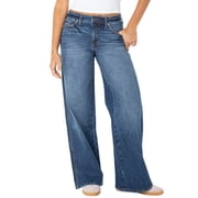 Women's and Women's Plus Baggy Wide Leg Jeans, Available in Regular, Short, Long Inseams, Sizes 1-24W