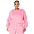 thumbnail image 1 of CHECK Celebrity Pink Women's Oversized Boyfriend Sweatshirt Celebrity Pink Women's and Women's Plus Oversized Boyfriend Sweatshirt, Sizes XS-4X, 1 of 6