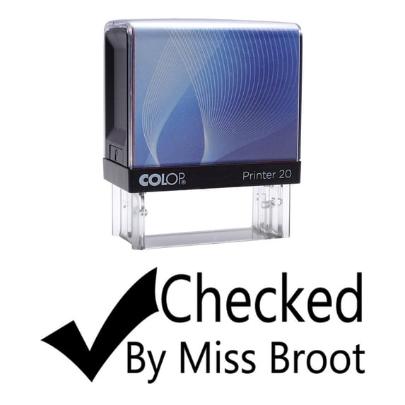 CHECKED Custom Colop Personalized Teachers Stamp Self Inking Rubber P20 Mini Stamper