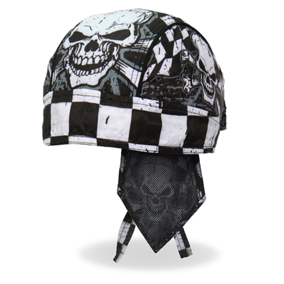 CHECKERED FLAGS HEADWRAP - Officially Licensed Original Checkered Flags Design Lightweight Biker Machine Wash Head Wrap