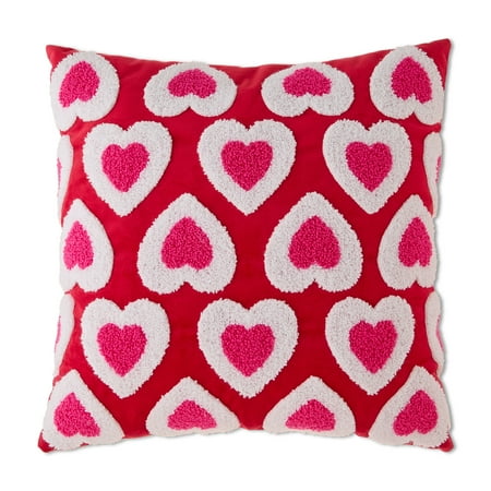 Checkered Heart Decorative Pillow, Multicolor, Valentine's Day by Way To Celebrate