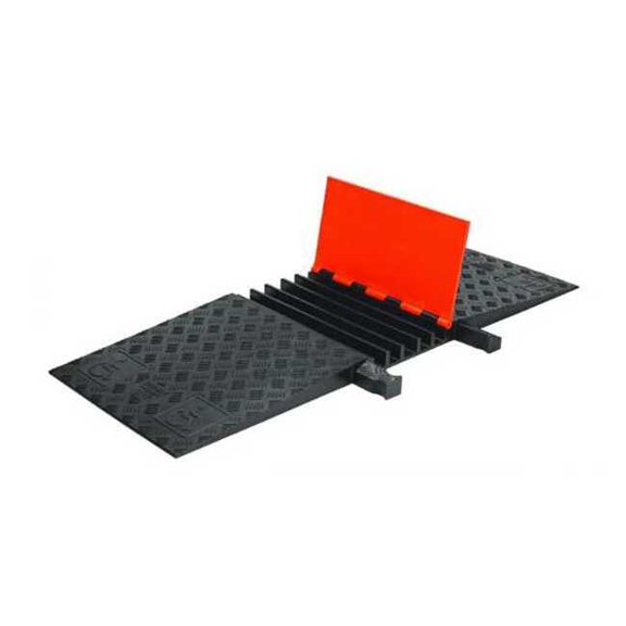 CHECKERS ADA Cable Protector Hinged 5 Channels Black Orange