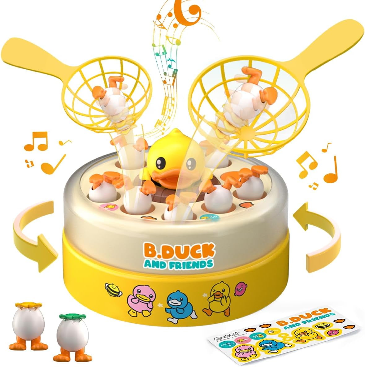 CHEDFAY B.Duck Catching Music Games for Kids - Family Fun Bounce Catch Duck Pop Up Board Games