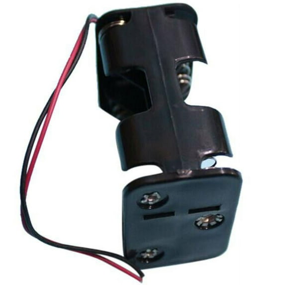 CHEEPUM 1 Pcs New 6 AA 2A Battery 9V DIY Clip Holder Box Case with Wire Black Hot