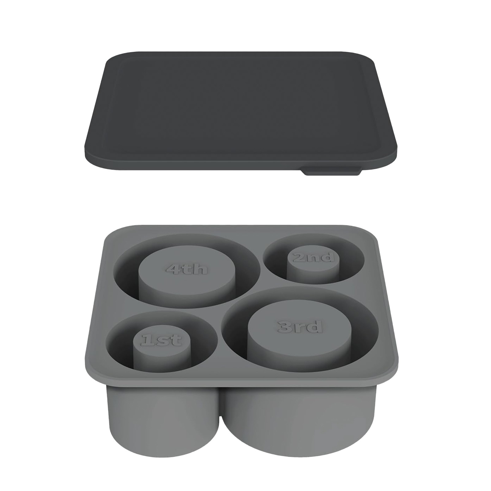 CHEEPUM All Freezer Whip N Ice Icing 4 Compartment Silicone Ice Cube Tray Quick For Home