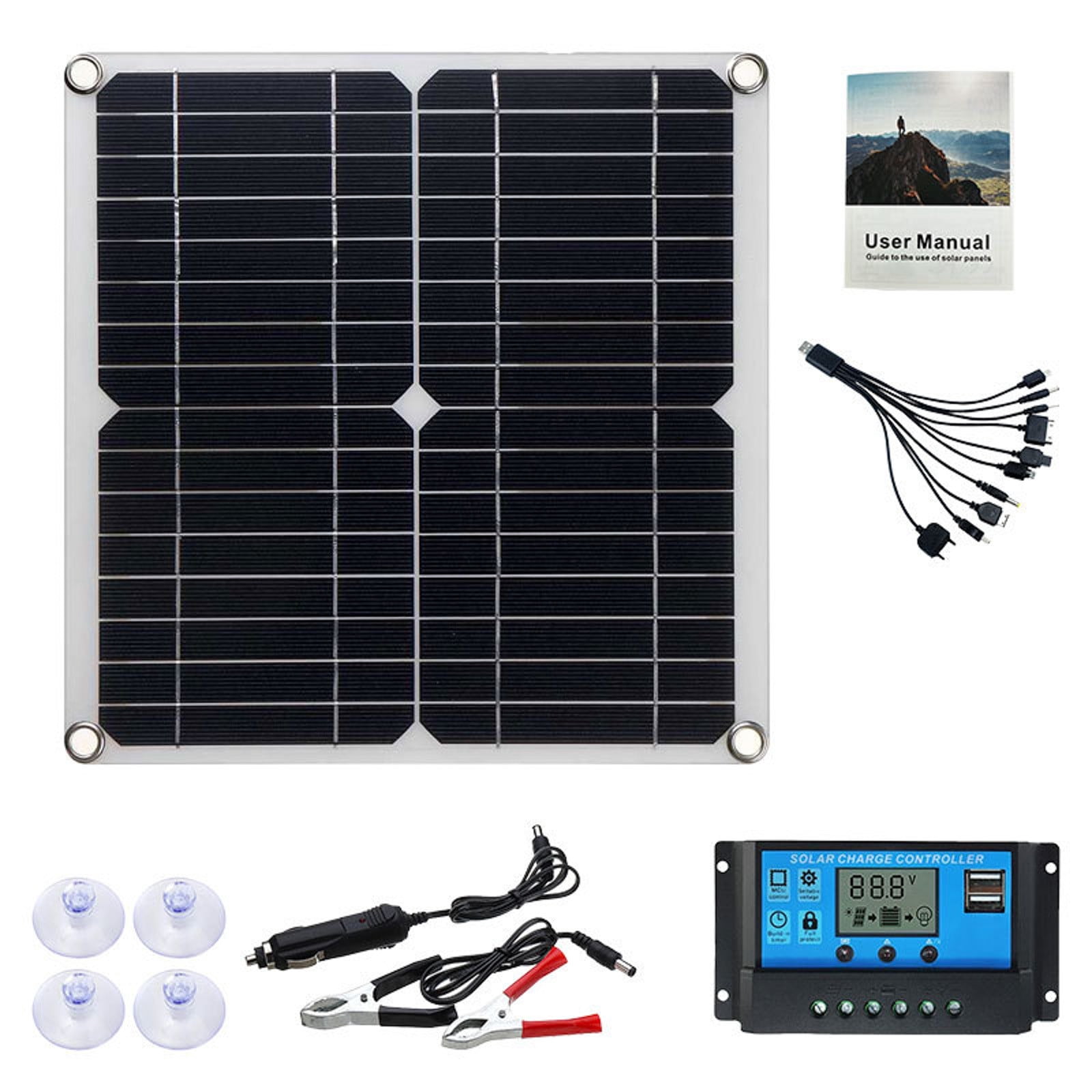 CHEEPUM Battery Recharger Solar Panel Battery Charger Kit For Car RV