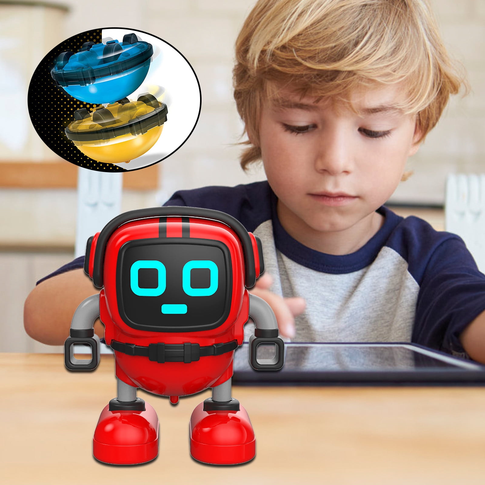 CHEEPUM Children's Toys New Inertial Deformation Robot Small Car Finger ...