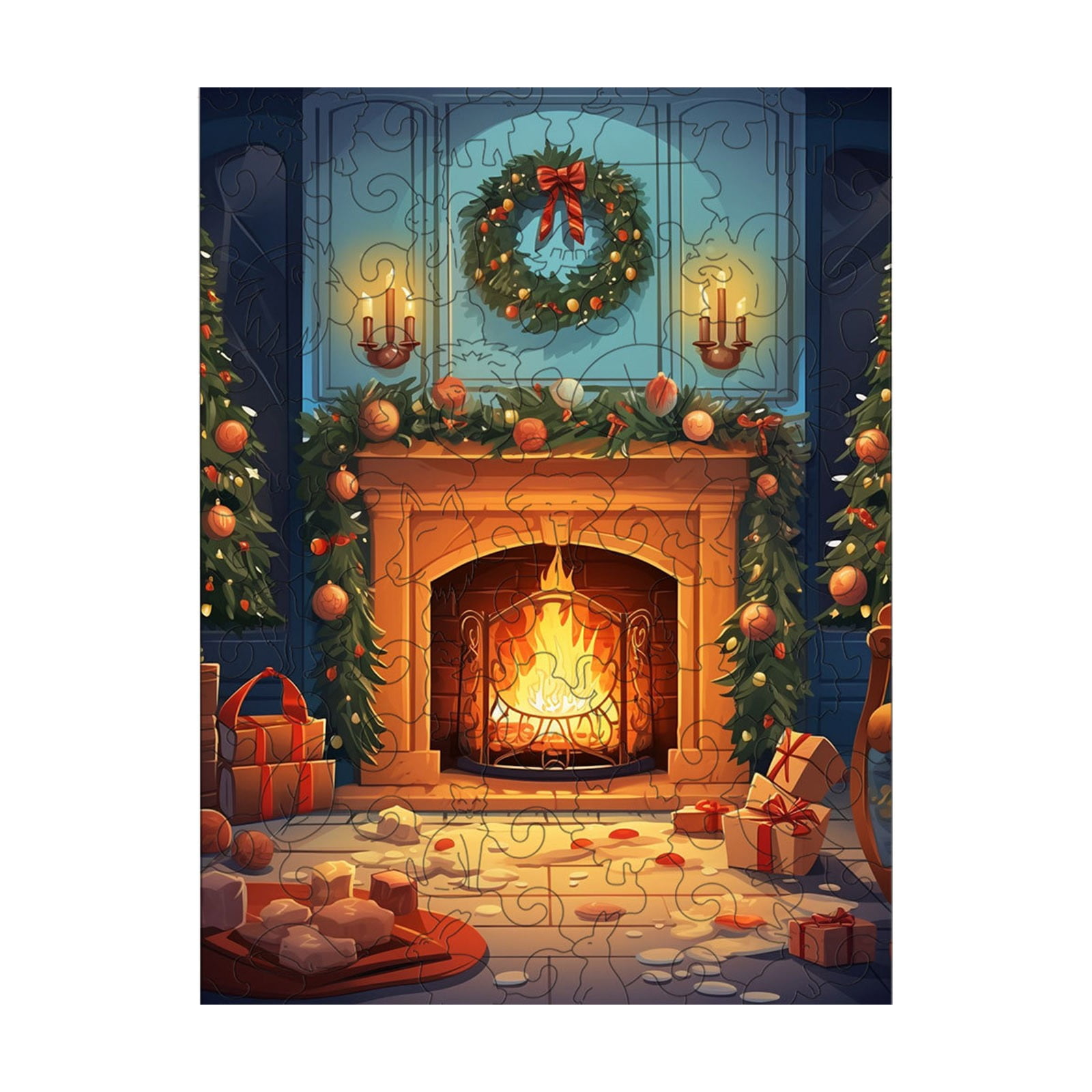 CHEEPUM Christmas Tree Wooden Puzzle Educational Wooden Puzzle Toy For