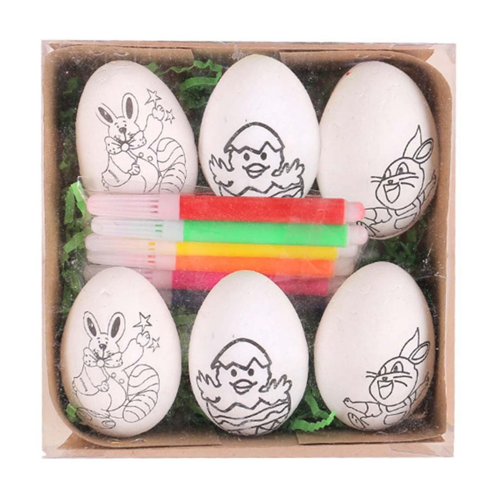 CHEEPUM Easter DIY Hand Painted Eggs 2024 Cartoon Bunny Eggs Children's