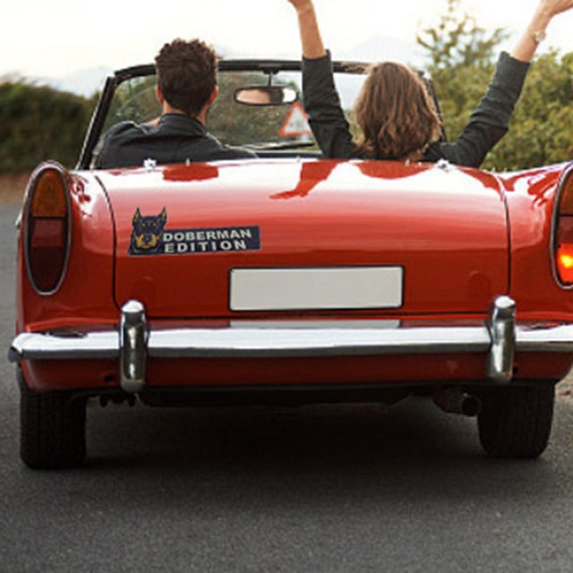 CHEEPUM Mean 2024 Decal Dog Car Badge Acrylic Dog Car Badge Cut Car