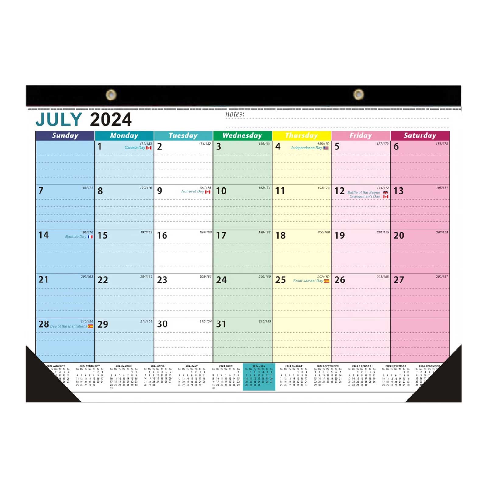 CHEEPUM Pocket Calendars 17 X 22 Desk Calendar 2024 Blending 