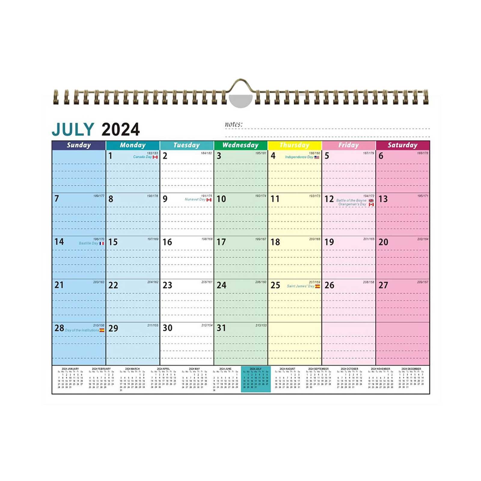 CHEEPUM Pocket Calendars 17 X 22 Desk Calendar 2024 Blending 