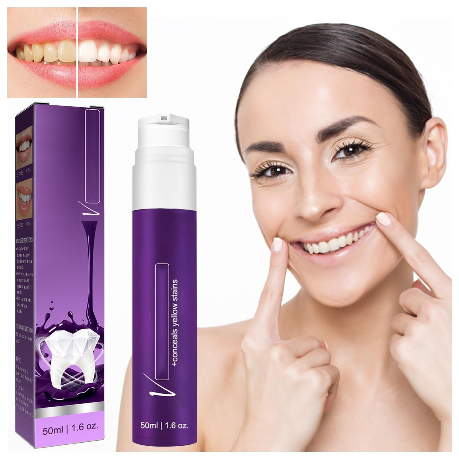 CHEEPUM Receding Gums Purple Tooth Agent Toothpaste Tooth Stains Yellow