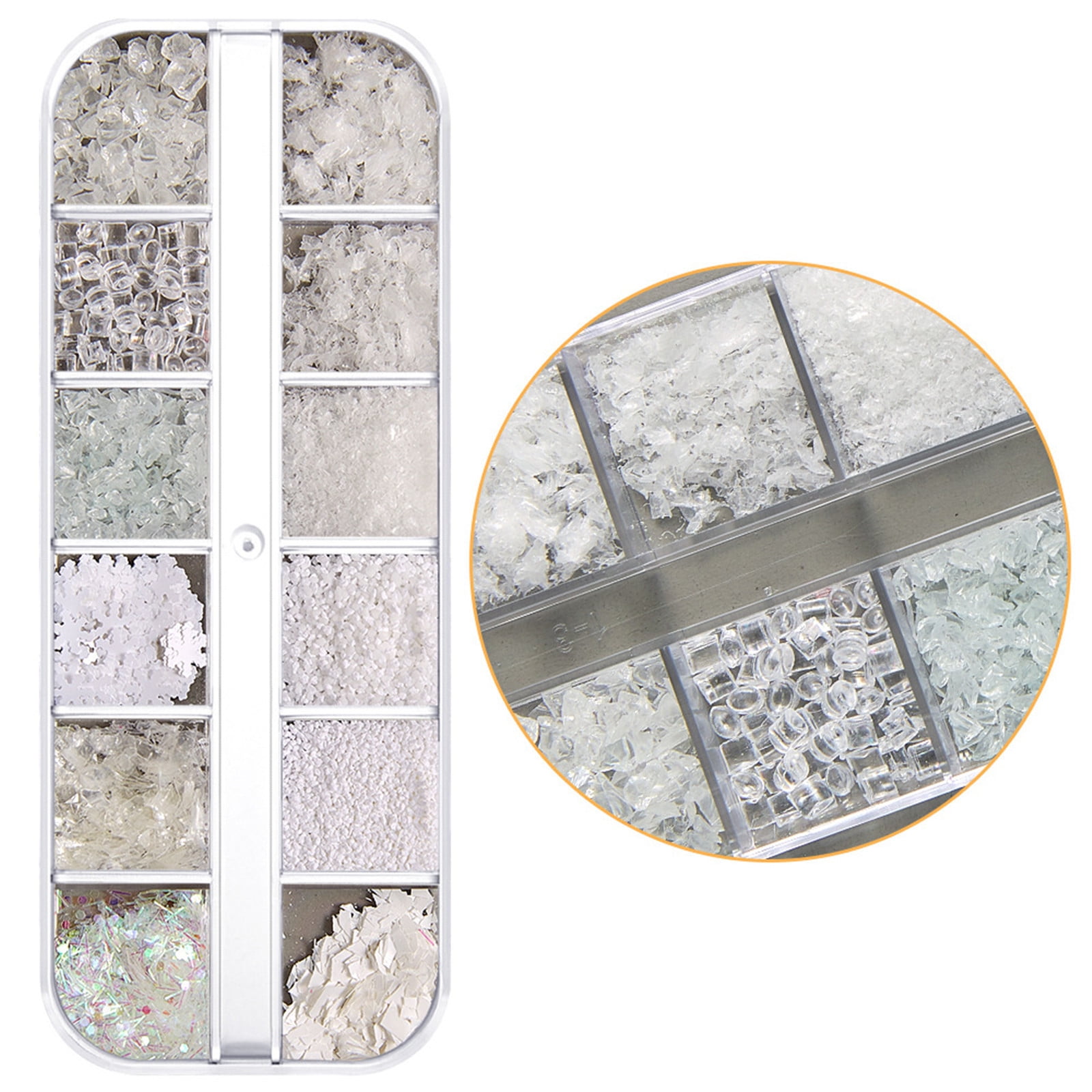 CHEEPUM Rubber Gel for Nails Christmas Nail Sequins Irregular Colors