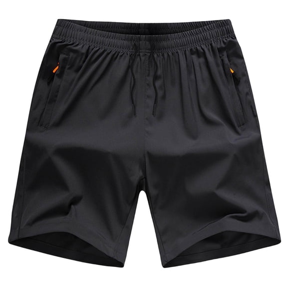 CHEEREAM Athletic Shorts For Kids Youth Active Pull On Adjustable Waisted Sweat Shorts Brethable Summer Bottom For Boys With Drawstring And Side Zippper Pockets