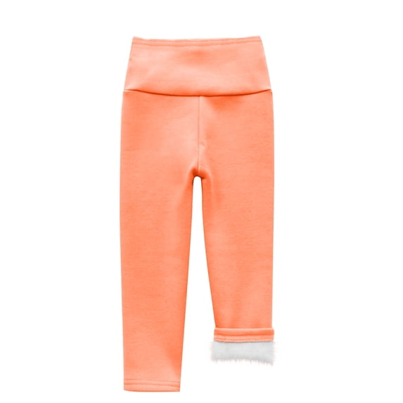 CHEEREAM Baby Boys Girls Winter Warm Fleece Lined Leggings Stretchy High Waisted Active Sweatpants 2-9 Years