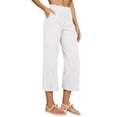 thumbnail image 1 of CHEEREAM Baggy Capri Pants For Womens Athletic Straight Wide Leg Waisted Pull On Youth Sweat Trousers With Pockets Summer Sport Bottom, 1 of 7