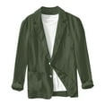 thumbnail image 1 of CHEEREAM Blazers for Mens Casual Linen Blazer Suit Jacket Two Button Slim Fit Lightweight Business Daily Sport Coats with Pockets Army Green M, 1 of 5