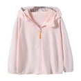 thumbnail image 1 of CHEEREAM Boy's and Girl's UPF 50+ Long Sleeve Sun Protection Hoodie Zip Front Performance UV Shirt Swimwear Swimsuit Top, 1 of 4