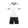 thumbnail image 1 of CHEEREAM Boys 2-Piece Outfit Soccer Jersey Short Sleeve V Neck Shirt & Shorts Sets Kids Football Training Running Sports Team Uniform, 1 of 6