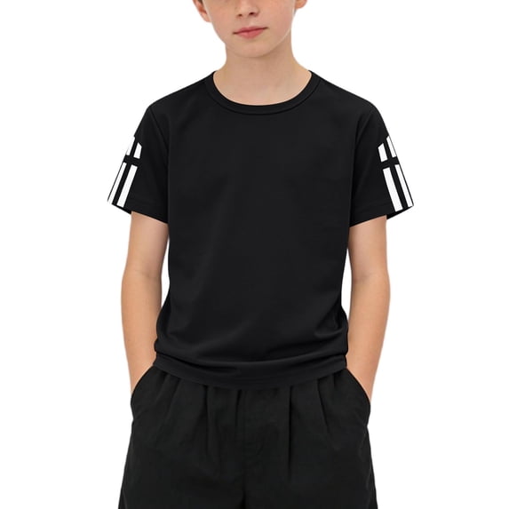 CHEEREAM Boys Athletic T-Shirts Breathable Summer Quick Dry Comfy Tees Crew Neck Activewear Short Sleeve Tops For Kids