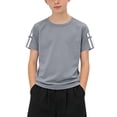 thumbnail image 1 of CHEEREAM Boys Athletic T-Shirts Breathable Summer Quick Dry Comfy Tees Crew Neck Activewear Short Sleeve Tops For Kids, 1 of 9