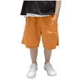 thumbnail image 1 of CHEEREAM Boys Baggy Shorts Straight Wide Leg Adjustable Waist Pull On Short Causal Fit Dreesy Bottom With Pockets For Kids Summer Loose Lightweight, 1 of 6