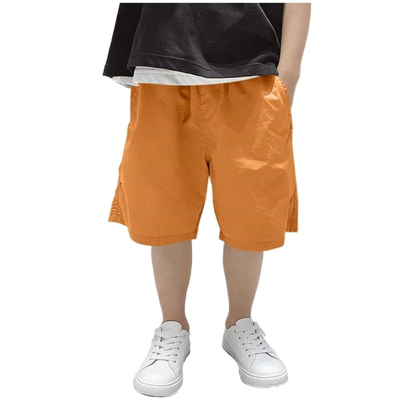 CHEEREAM Boys Baggy Shorts Straight Wide Leg Adjustable Waist Pull On Short Causal Fit Dreesy Bottom With Pockets For Kids Summer Loose Lightweight