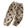 thumbnail image 1 of CHEEREAM Children Kids Boys Girls Elastic Autumn Winter Corduroy Casual Letter Print Long Bloomers Pants for 1-8 Years, 1 of 3