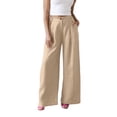thumbnail image 1 of CHEEREAM Dress Pants For Womens Casual Slacks Work Pleated Trousers High Waist Wide Leg Dressy Pockets Bottom Loose Fit, 1 of 6