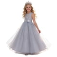 thumbnail image 1 of CHEEREAM Elegant Dress For Kids Puffy Layered Sleeveless Birthday Party Dresses Embroidered Princess Tulle Maxi Dress for Girls, 1 of 7