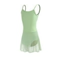 thumbnail image 1 of CHEEREAM Girls Ballet Leotards with Skirt Toddler Kids Crew Neck Camisole Dance Dress Combo for 4-15 Years, 1 of 3