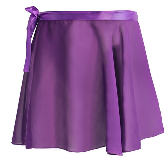 CHEEREAM Girls Ballet Wrap Skirt Chiffon Dance Wrap Skirt with Adjustable Waist Tie Gymnastics Ballet Skirts for 5-13 Years