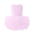 thumbnail image 1 of CHEEREAM Girls' Camisole Dance Tutu Leotard with Fluffy 4-Layers Ballet Dress for Ballerina Size 2-6 Years Pink 5-6 Years, 1 of 3