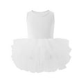 thumbnail image 1 of CHEEREAM Girls' Camisole Dance Tutu Leotard with Fluffy 4-Layers Ballet Dress for Ballerina Size 2-6 Years White 2-3 Years, 1 of 3