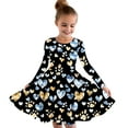 thumbnail image 1 of CHEEREAM Girls Floral Dress Long Sleeve A Line Twirly Skater Loose Casual Party Dresses for 4-14 Years, 1 of 4