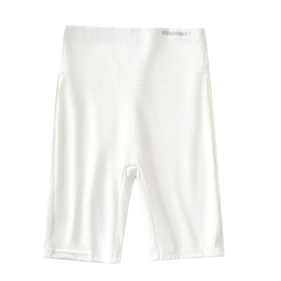 CHEEREAM Girls Knee-Length Leggings Ribbed High Waist Summer Stretchy Athletic Pants for Girl 2-13 Years