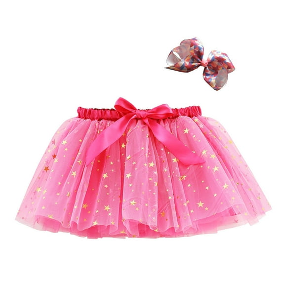 CHEEREAM Girls Layered Star Sequins Tutu Skirt Ballet Dance Dress Little Girls and Big Girls Tulle Tutu Skirt