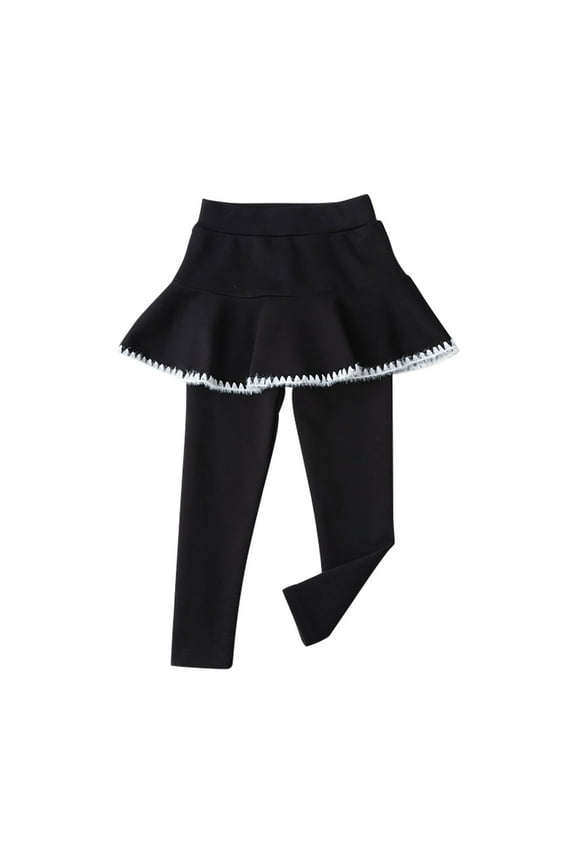 Girls Leggings Toddler Pants Footless Leggings for Girl School Uniform Tutu Kids Ruffle Skirt Pull On Warm Clothes