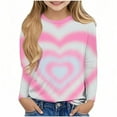 thumbnail image 1 of CHEEREAM Girls Long Sleeve Shirts Cute Funny Heart Graphic Tee Tops Teen Girls Crew Neck Spring Fall Clothes 3-13T, 1 of 5