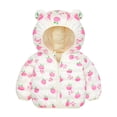 thumbnail image 1 of CHEEREAM Hooded Puffer Jacket for Toddler Girls Boys Winter Coat Lightweight Print Down Outwear Cute Bear Ears Kids Outwear, 1 of 2