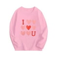 thumbnail image 1 of CHEEREAM Kids Boy Girl Sweatshirt Funny Letter Print Round Neck Long Sleeve Shirt Cotton Valentine Day Pullover Tops 3-10 Years, 1 of 3