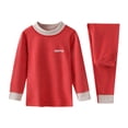 thumbnail image 1 of CHEEREAM Kids Boys Girls Thermal Underwear Set Fall Winter Warm Base Layer Long Johns 2 Piece Outfits for 3-9 Years, 1 of 4