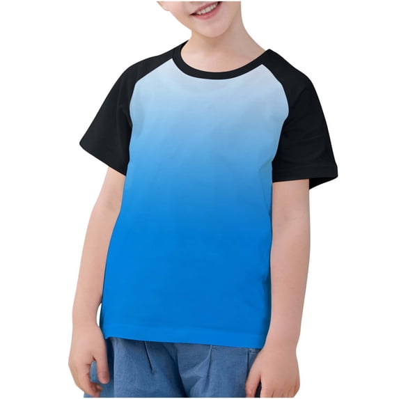 CHEEREAM Kids Girls Boys Contrast Raglan Sleeve T Shirt Basic Short Sleeve Casual Tee Tops for 3-14 Years
