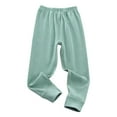 thumbnail image 1 of CHEEREAM Kids Unisex Boys Girls Premium Ribbed Leggings Casual Stretchy Pants with Stylish Cuffs and Elastic Waist Bottoms for Toddlers 3-14 Years, 1 of 6