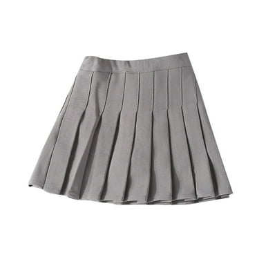 CHEEREAM Little Big Girls' Adjustable Waist Pleated Mini Short Kid Girls' Uniform Skort School Dresses Tennis Skirts Size 4-15 Years